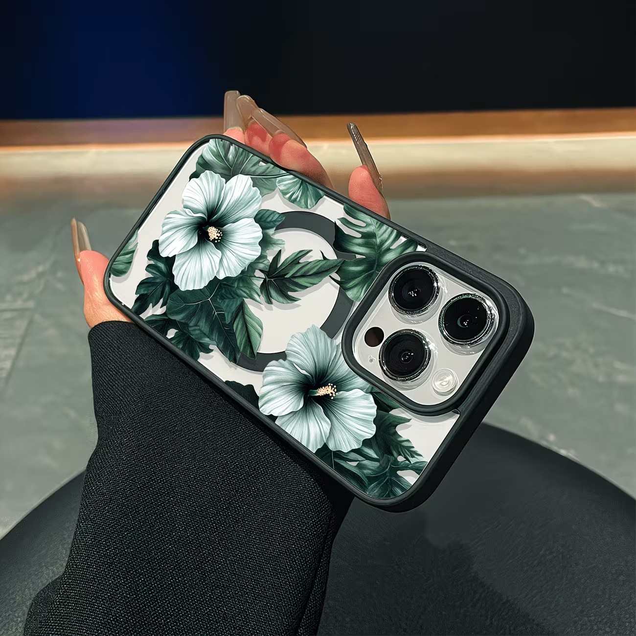 그린 플로럴 프린트 폰 케이스 (아이폰 17, 16,  - Apple Iphone 15 Pro Max 리뷰 및 가격
